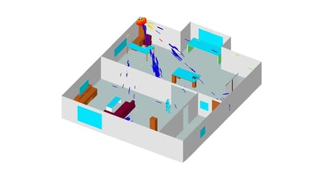 使用 WaveFarer 雷达模拟软件预测波如何在室内环境中传播 图像
