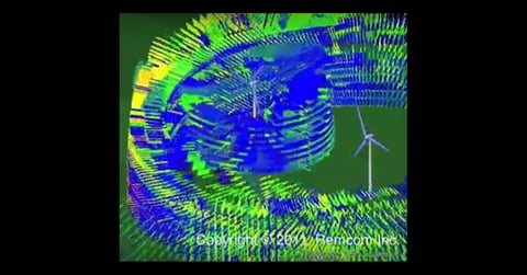 模拟风力涡轮机之间的多路径图像