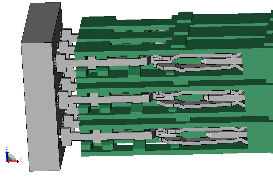 图 2：XFdtd 连接器 3D 模型示例
