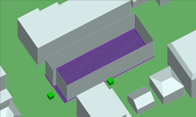 图 5：建筑结构内的未知布局接收器。