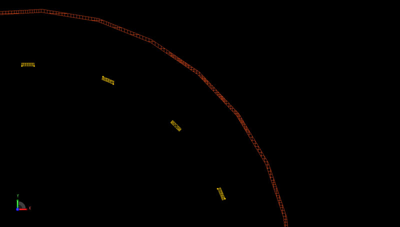图 2：部分线圈几何形状的 PrOGrid 和 XACT 网格。