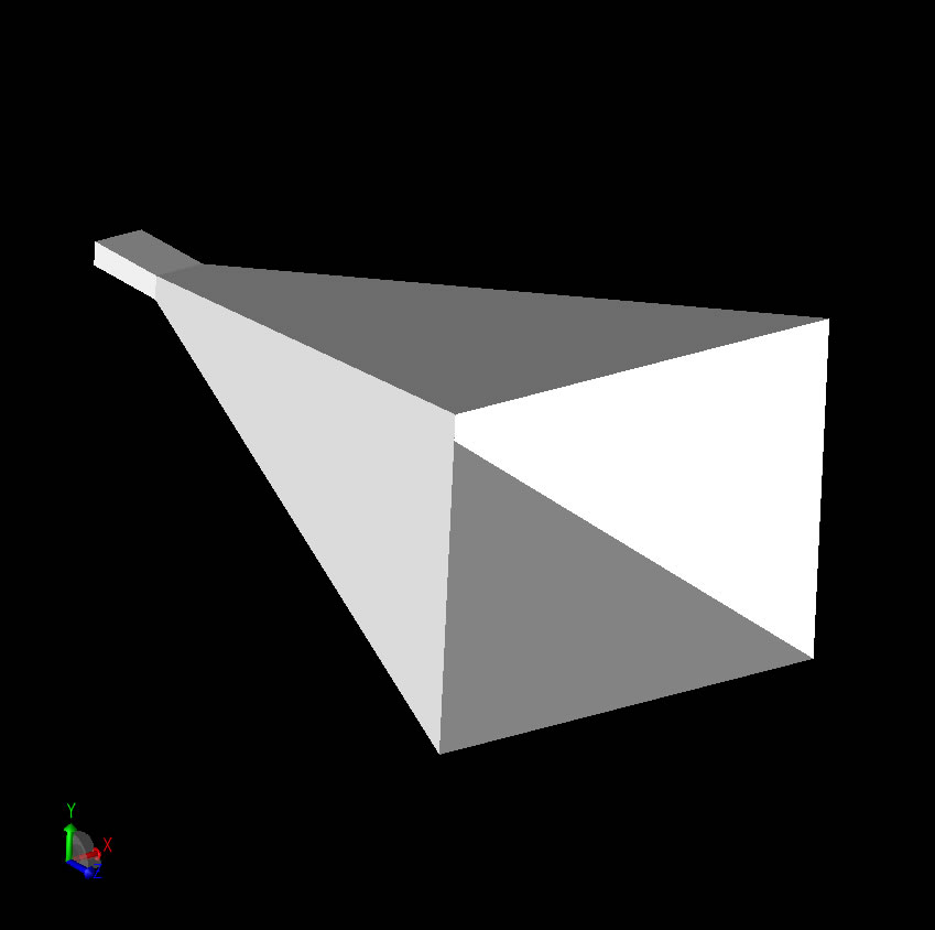  图 1：XF 中绘制的喇叭几何图形。