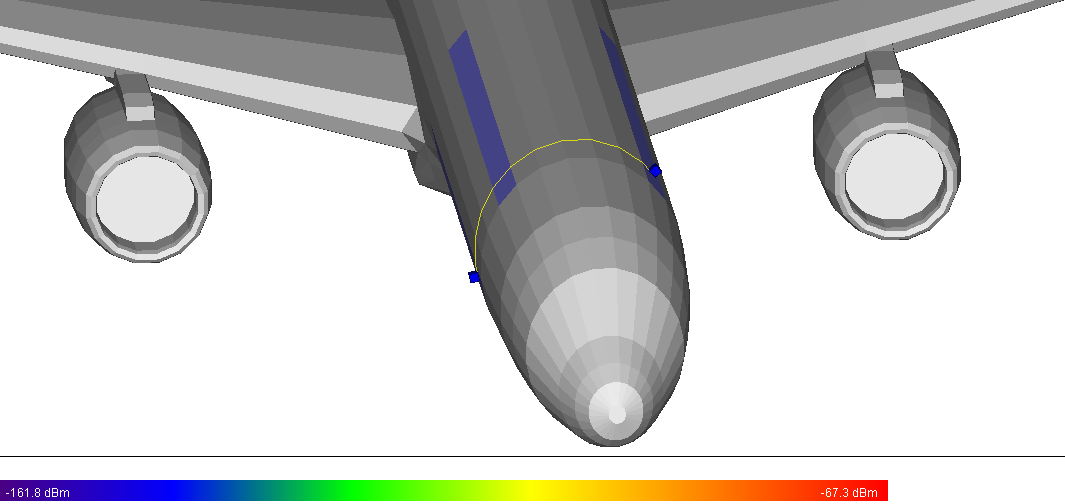 图 10：收发器 1 和 3 之间的光线路径（S13 和 S31）。