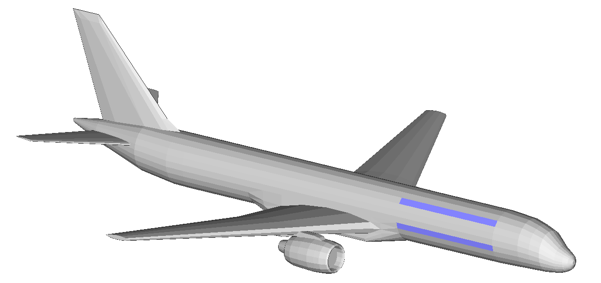 图 1：波音 757 的几何形状。
